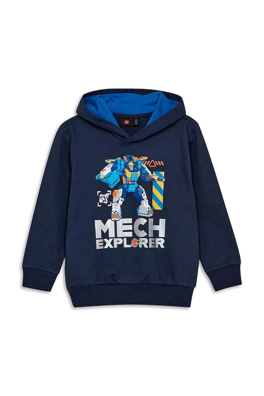 Pulover Lego LWSAKU 707 mornarsko modra barva, s kapuco, 11010960