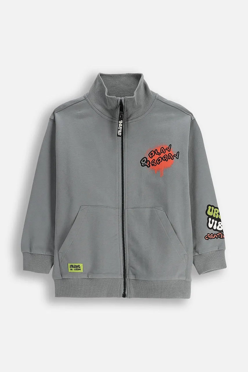 Pulover Coccodrillo siva barva, SPORTS BOY KIDS