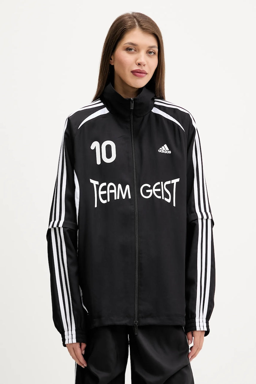 Pulover adidas Originals Ovzd Tracktop ženski, črna barva, KE7569