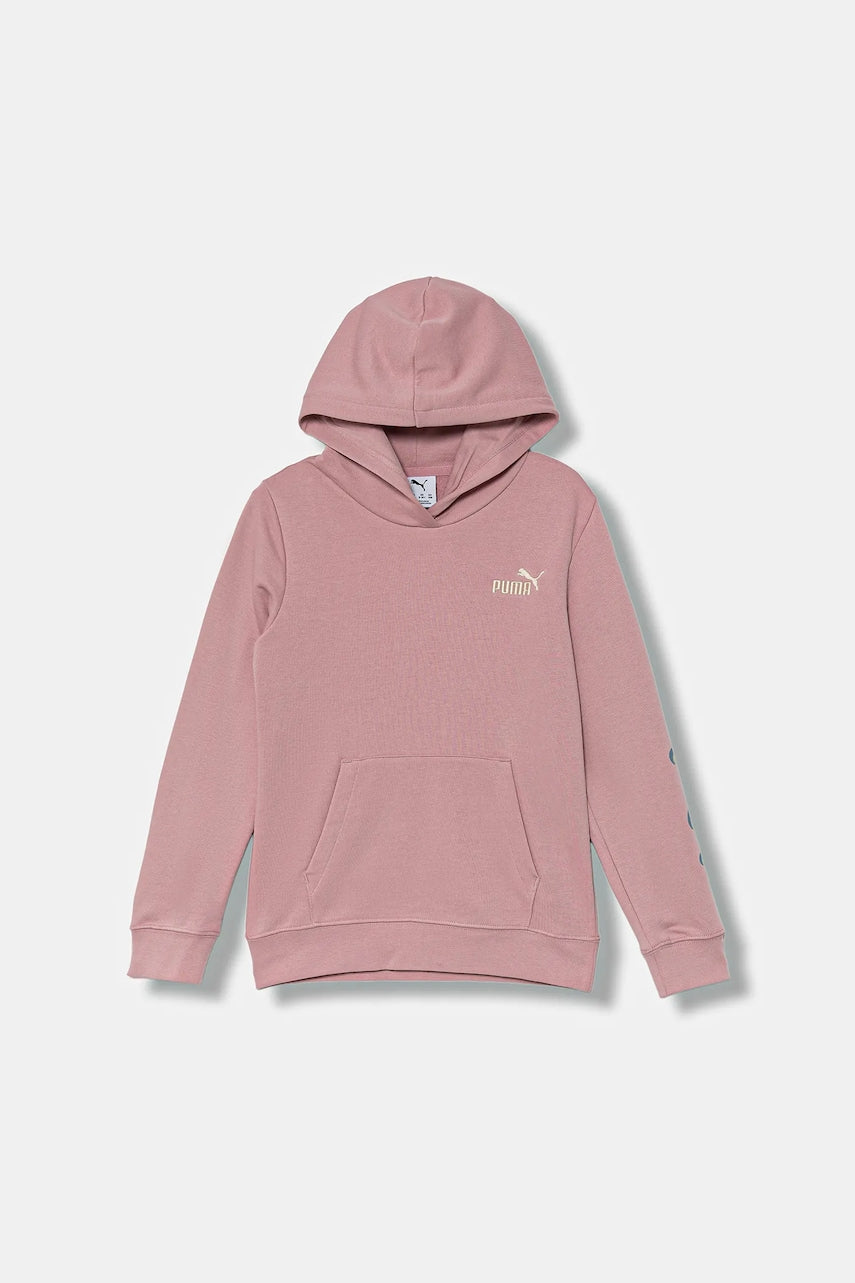 Otroški pulover Puma TWEENERVERSE Hoodie TR G roza barva, s kapuco, 688504