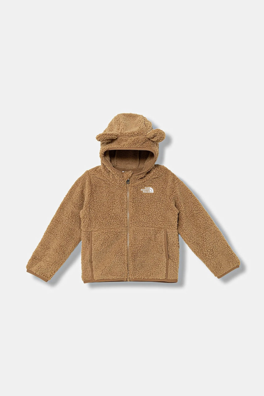 Dječja dukserica The North Face KID CAMPSHIRE F-Z HOODIE boja: smeđa, s kapuljačom, bez uzorka, NF0A88VRBQ81
