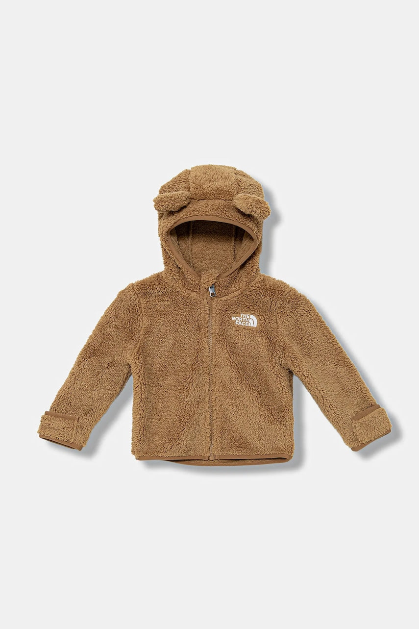 Dukserica za bebe The North Face BABY CAMPSHIRE F-Z HOODIE boja: smeđa, s kapuljačom, bez uzorka, NF0A88VWBQ81