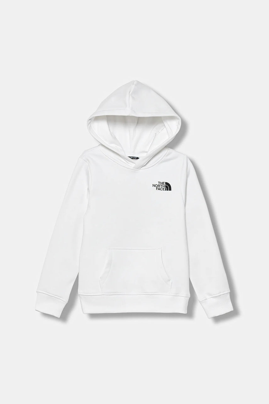 Dječja dukserica The North Face TEEN BOX NSE REGULAR HOODIE boja: bijela, s kapuljačom, s tiskom, NF0A89H9LA91