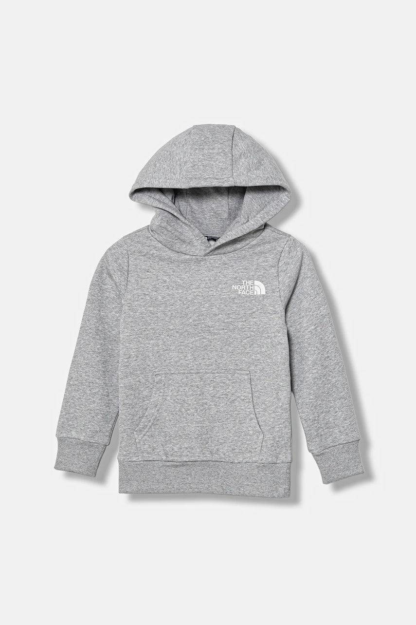 Otroški pulover The North Face TEEN SIMPLE DOME HOODIE siva barva, s kapuco, NF0A8AXVDYX1
