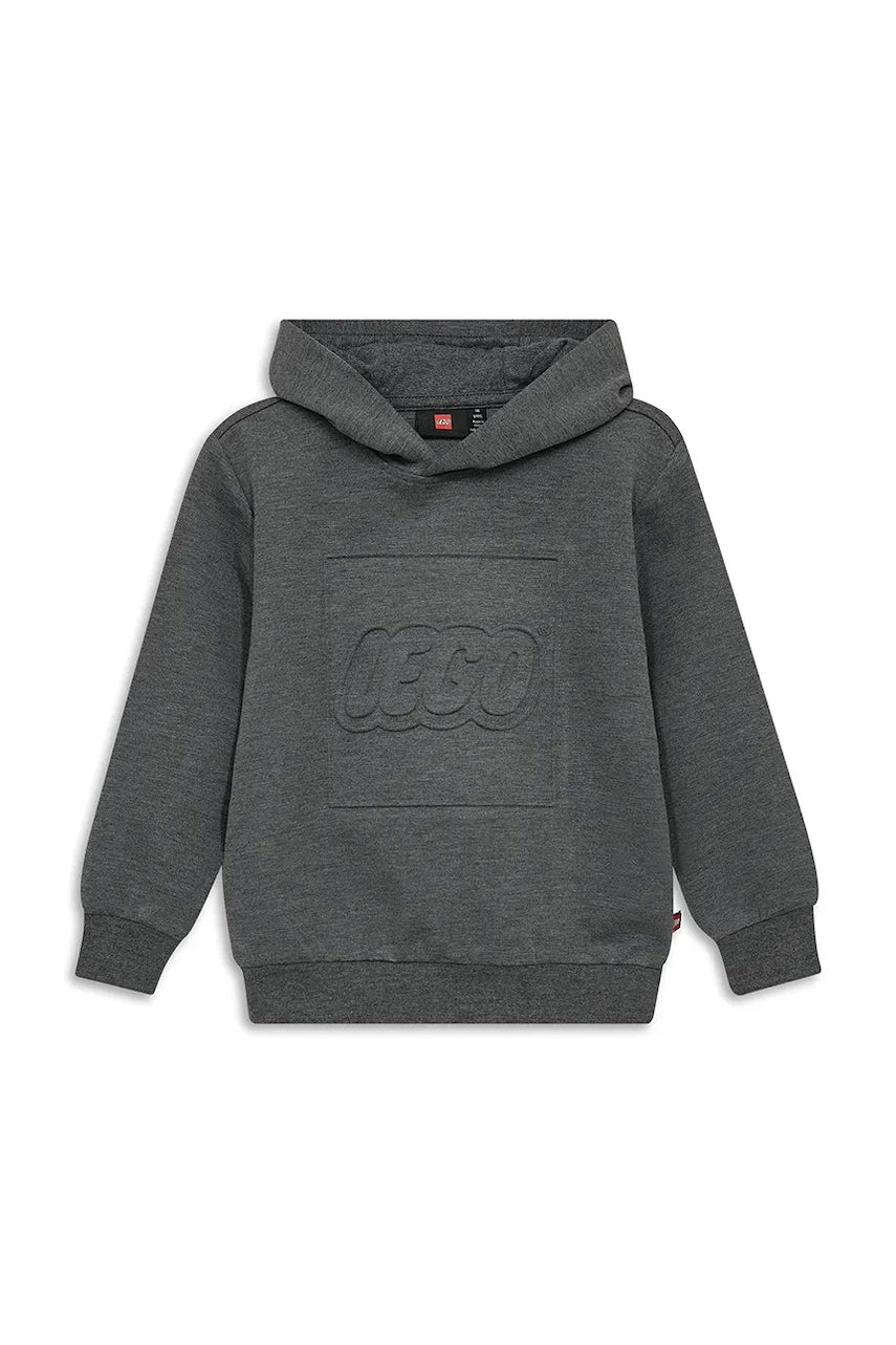 Dječja dukserica Lego LWSKY 600 boja: siva, s kapuljačom, bez uzorka, 11010295