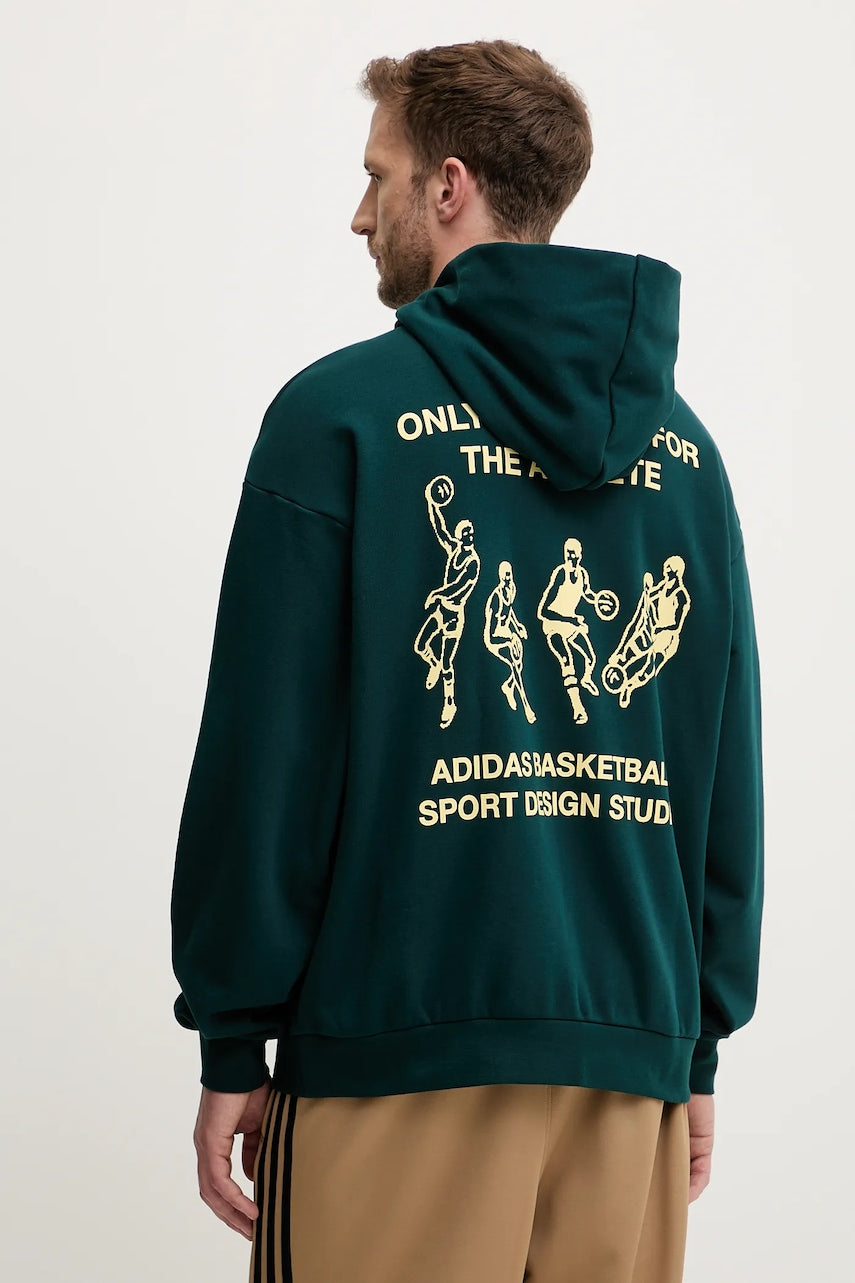 Pamučna dukserica adidas Originals Asd Otb Hoodie boja: zelena, s kapuljačom, s tiskom, JY3652