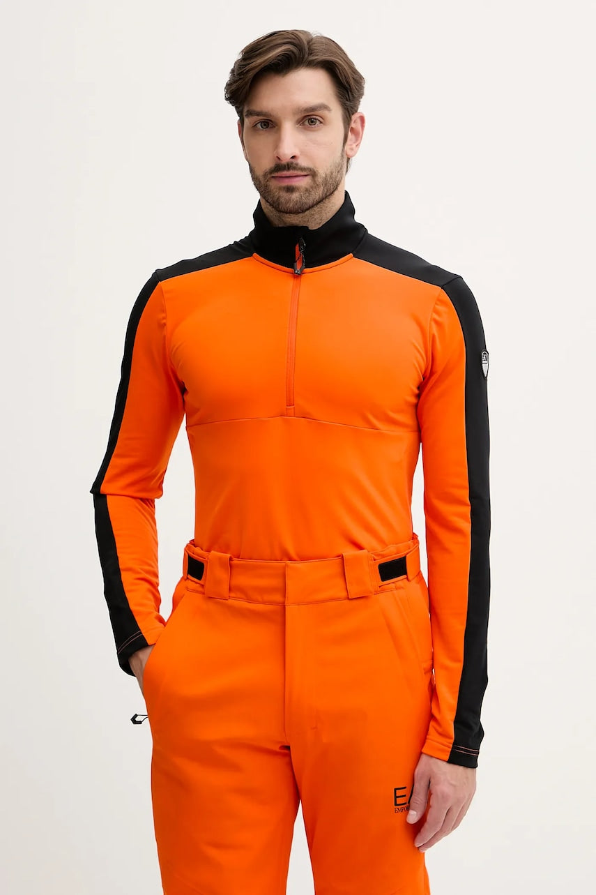 Sportska dukserica EA7 Emporio Armani boja: narančasta, bez uzorka, AF14634.7M000470