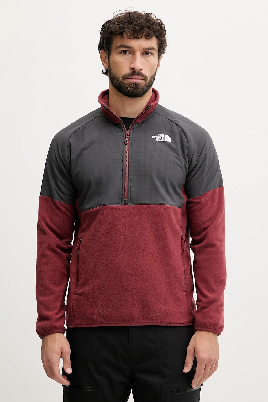 Sportska dukserica The North Face Glacier Heavyweight boja: crvena, s uzorkom, NF0A89JHDO31