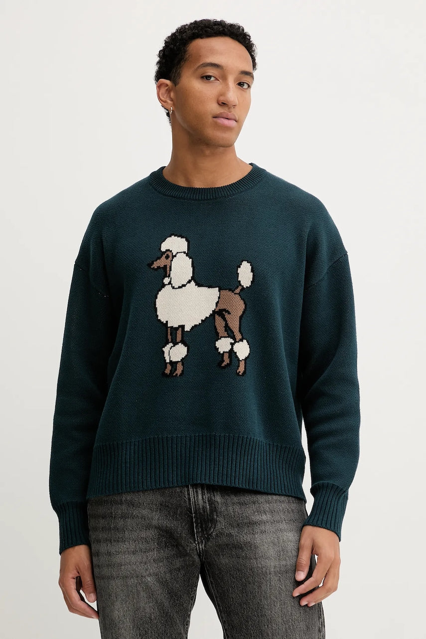 Pamučni pulover Kaotiko boja: zelena, tople, AR018-01-E002