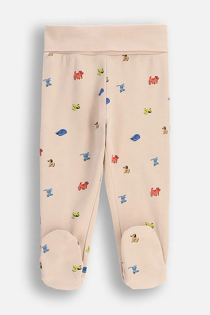 Bombažne žabice s stopali za dojenčka Coccodrillo BUDDIES BOY NEWBORN