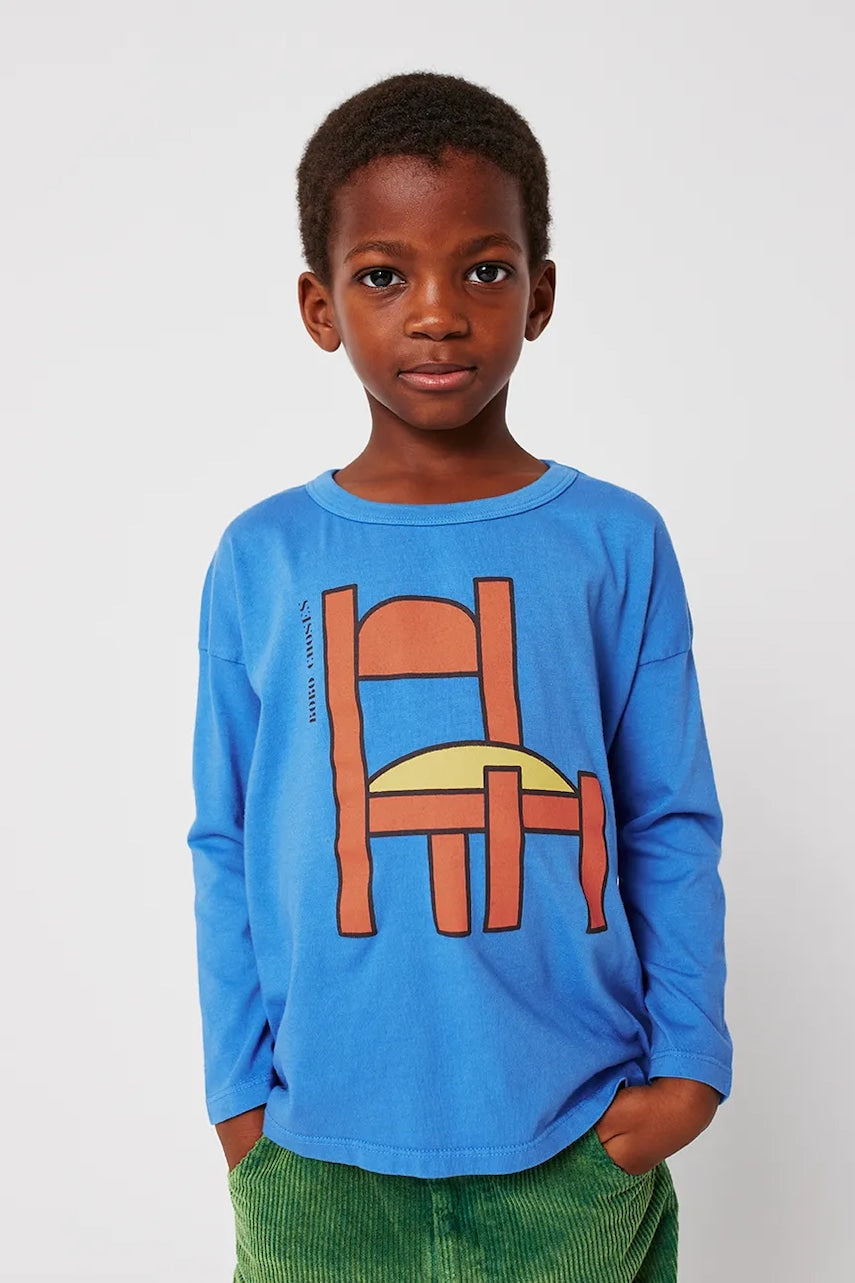 Otroška bombažna majica z dolgimi rokavi Bobo Choses Chair 225AC006