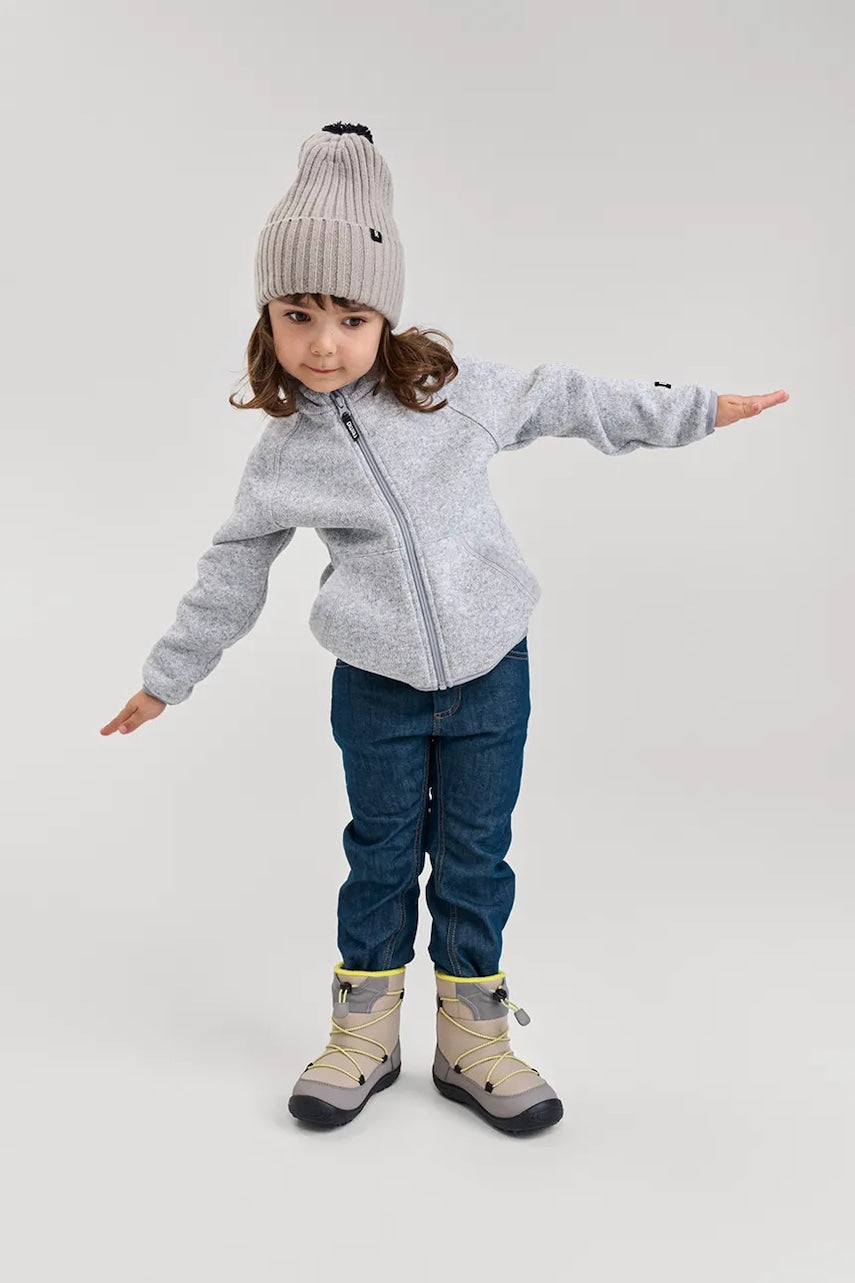 Otroška kapa z dodatkom volne Reima Topsu bež barva, 5300227B