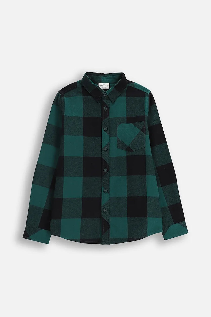 Dječja pamučna košulja Coccodrillo boja: tirkizna, SPORTS BOY JUNIOR