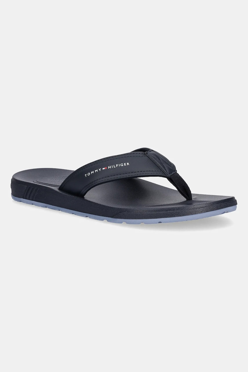 Japanke Tommy Hilfiger MOLDED COMFORT TH BEACH SANDAL boja: tamno plava, FM0FM05508