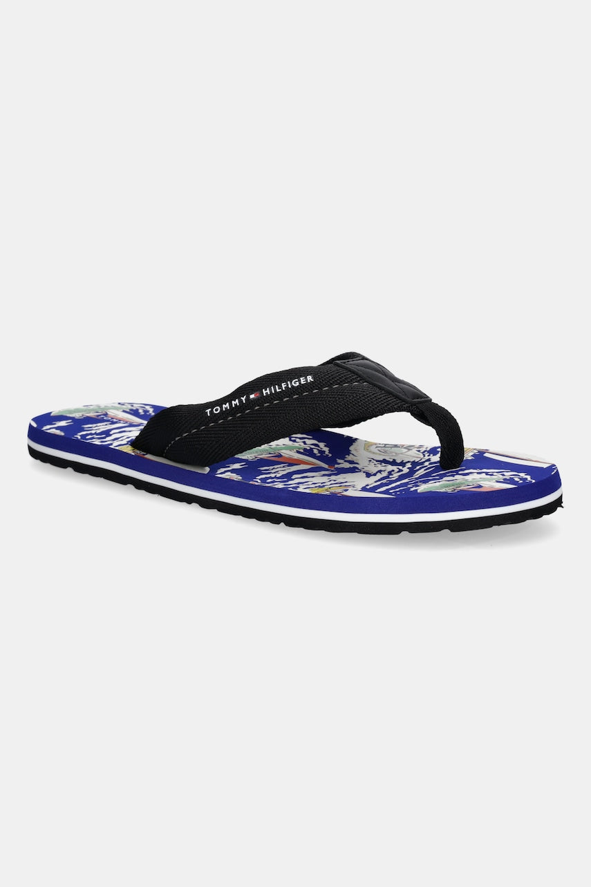 Japanke Tommy Hilfiger TH SURF PRINT BEACH SANDAL boja: crna, FM0FM05509