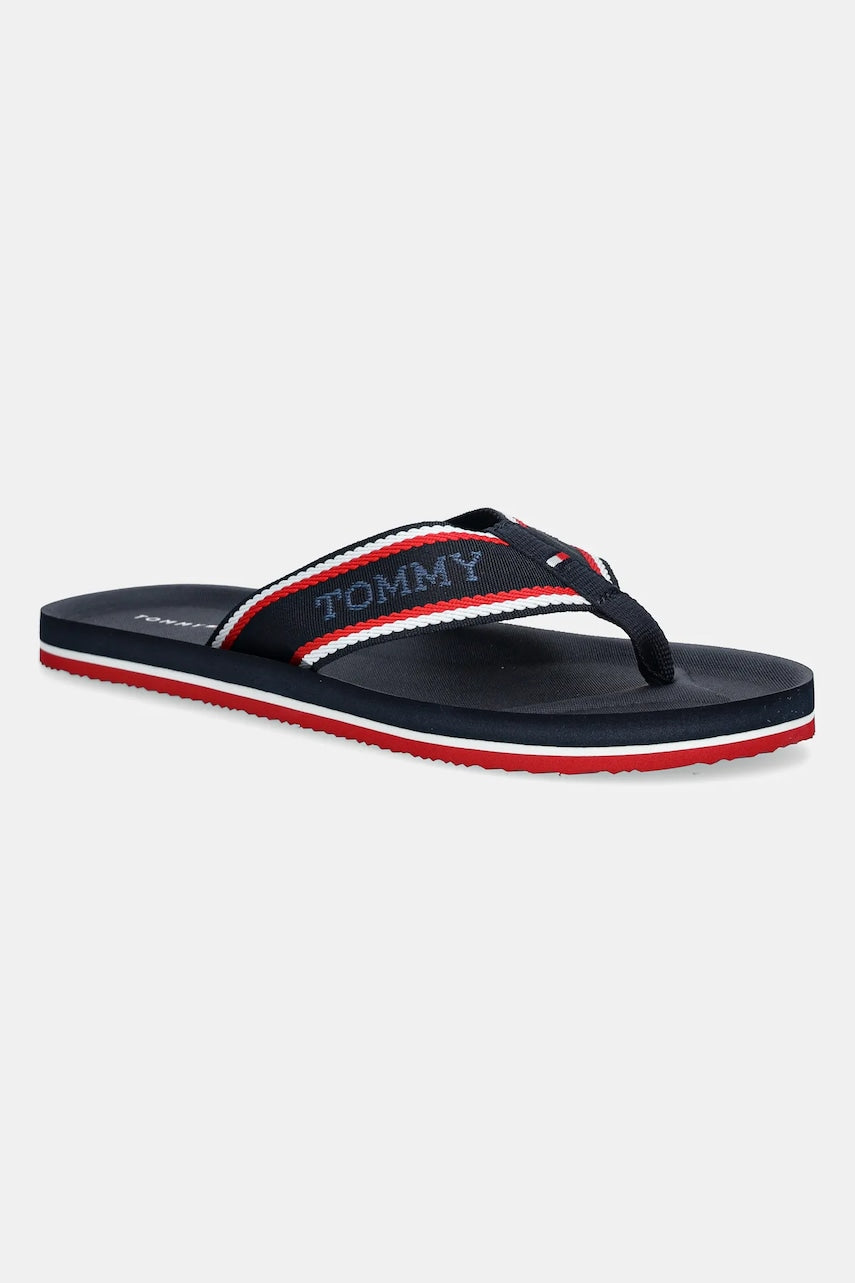 Japanke Tommy Hilfiger COMFORT TH BEACH SANDAL boja: tamno plava, FM0FM05510