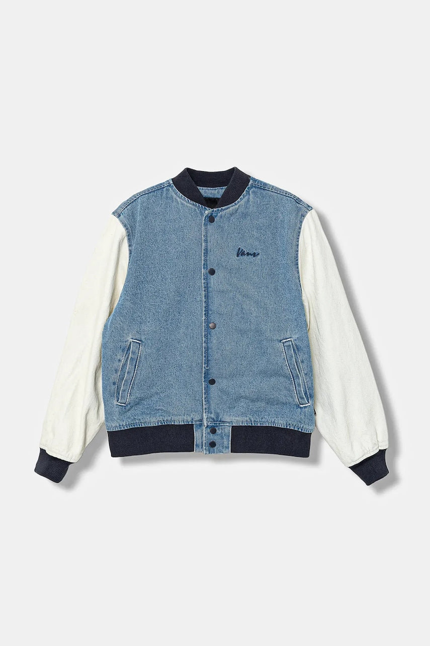 Dječja bomber jakna Vans Denim Baseball Jacket VN000PXMCDX1