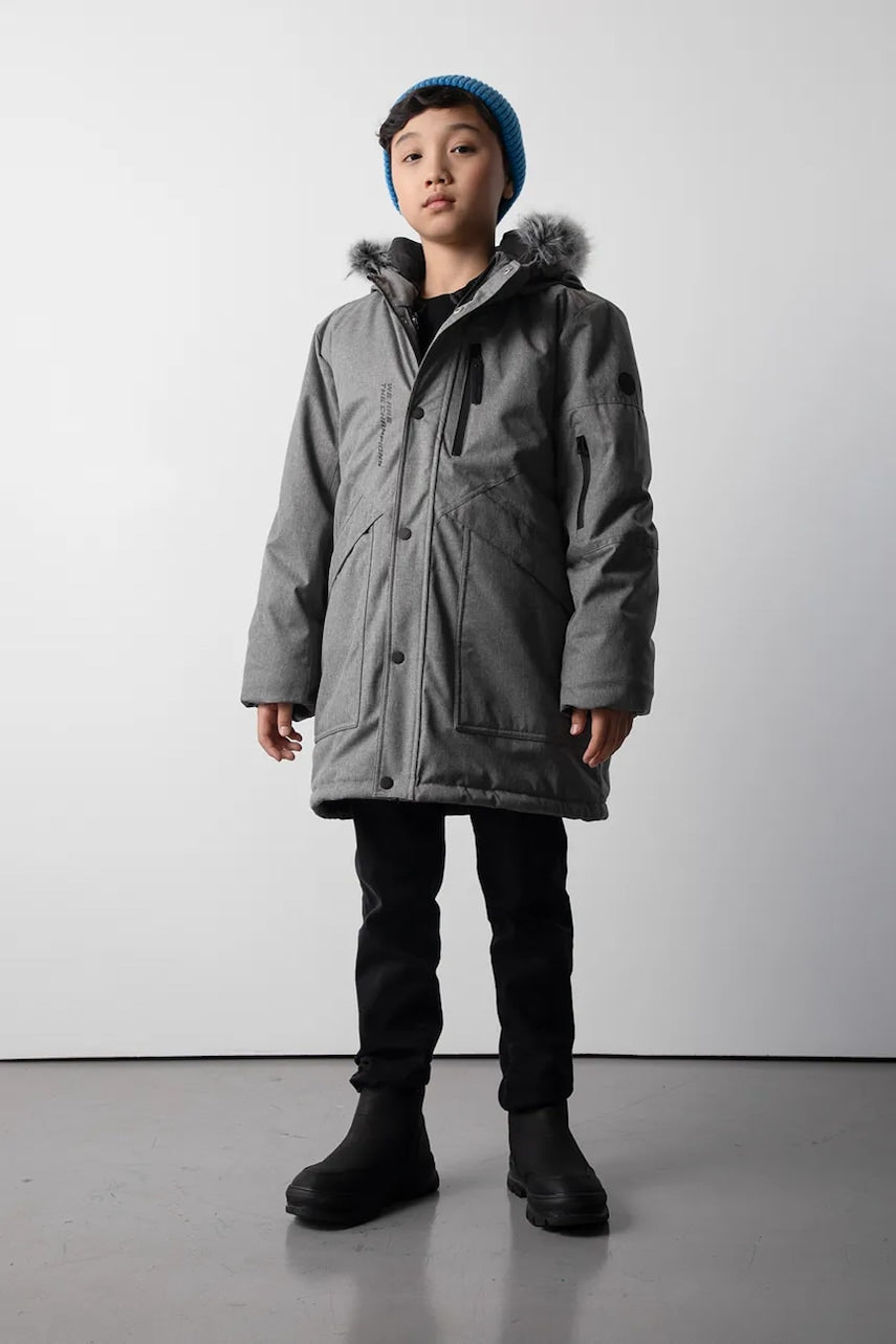 Dječja zimska jakna Coccodrillo boja: siva, OUTERWEAR BOY JUNIOR