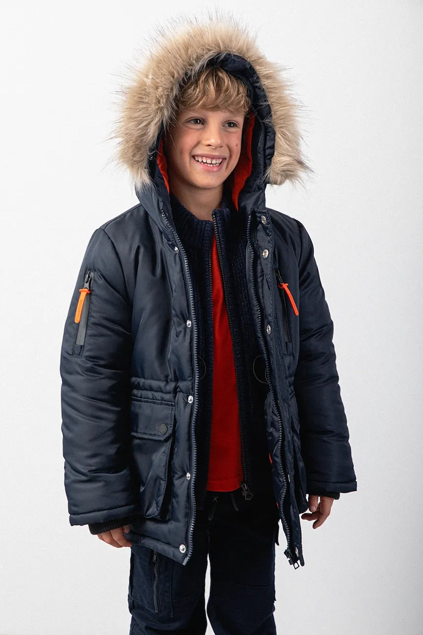 Otroška jakna Coccodrillo mornarsko modra barva, OUTERWEAR BOY KIDS