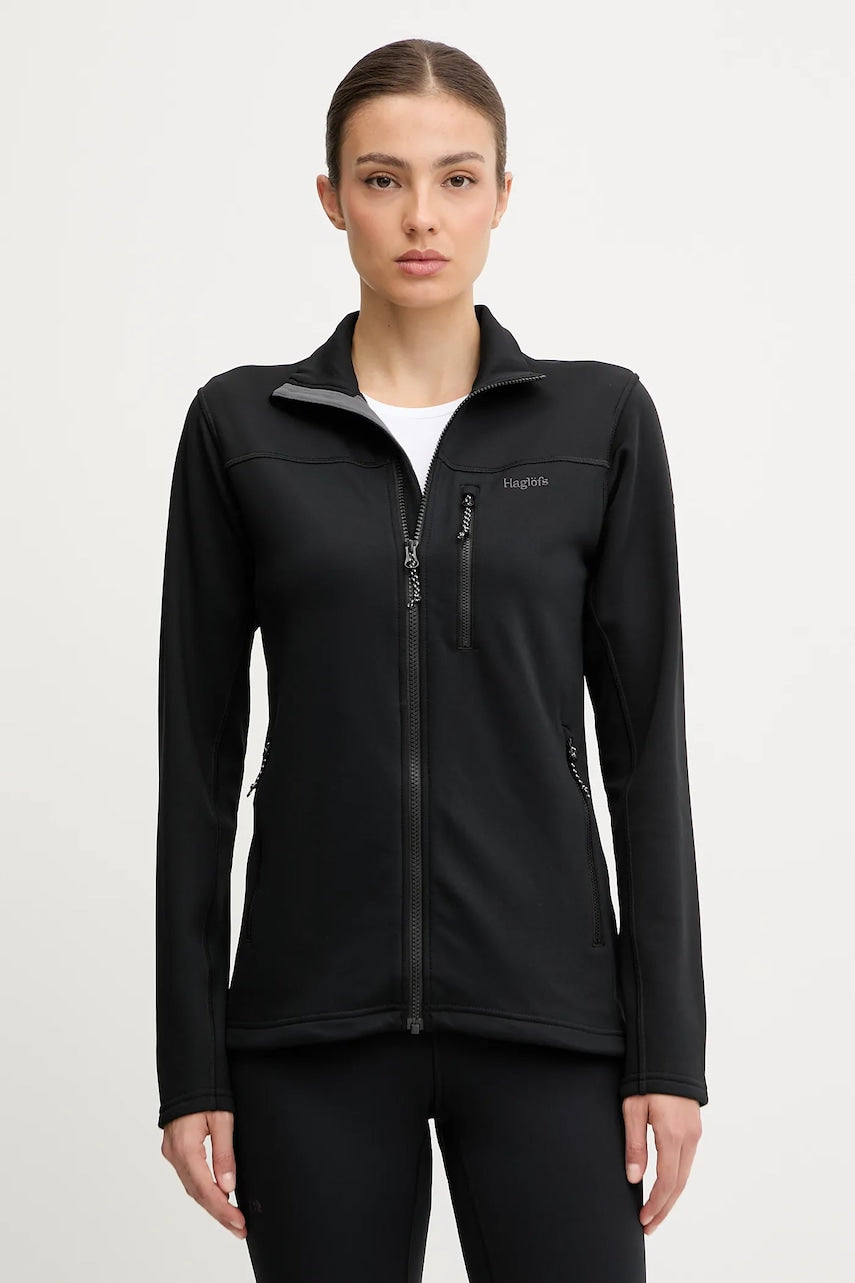 Sportska dukserica Haglöfs Rosson za žene, boja: crna, bez uzorka, 607606