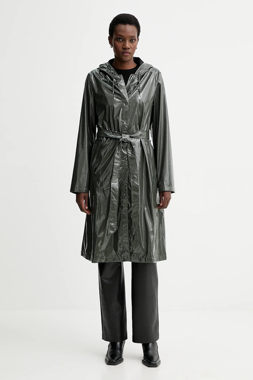 Jakna Rains 12040 A-Line Longer W Jacket zelena barva, 12040