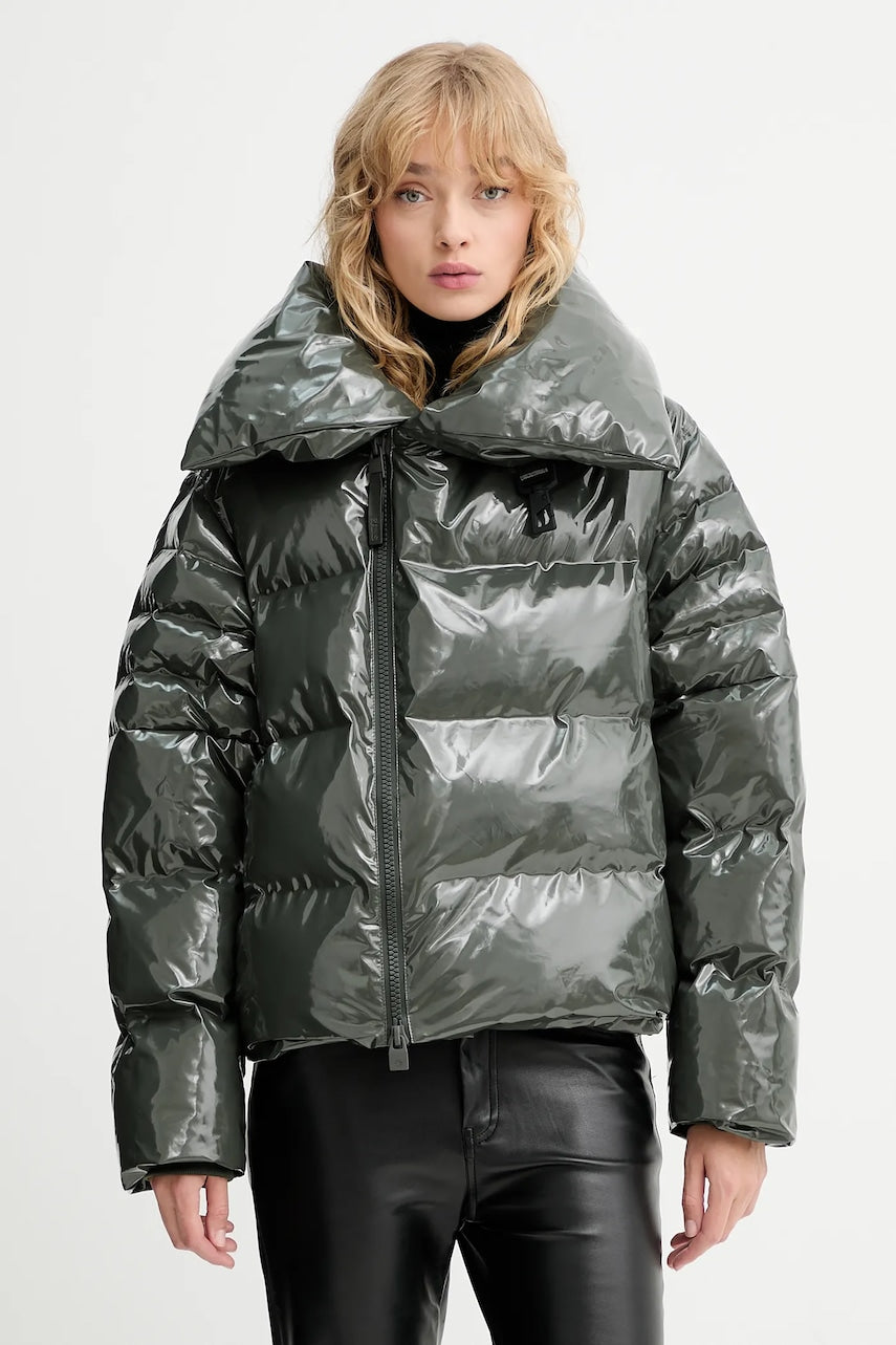 Jakna Rains 17230 Alta Vision Short Puffer Jacket boja: zelena, za zimu, 17230