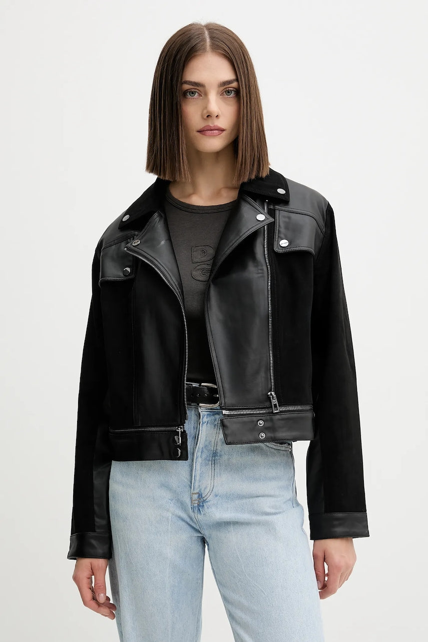 Biker jakna Desigual MOTOR črna barva, 25WWEW53