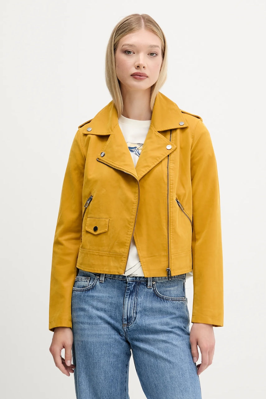 Biker jakna Desigual MUST rumena barva, 25WWEW69