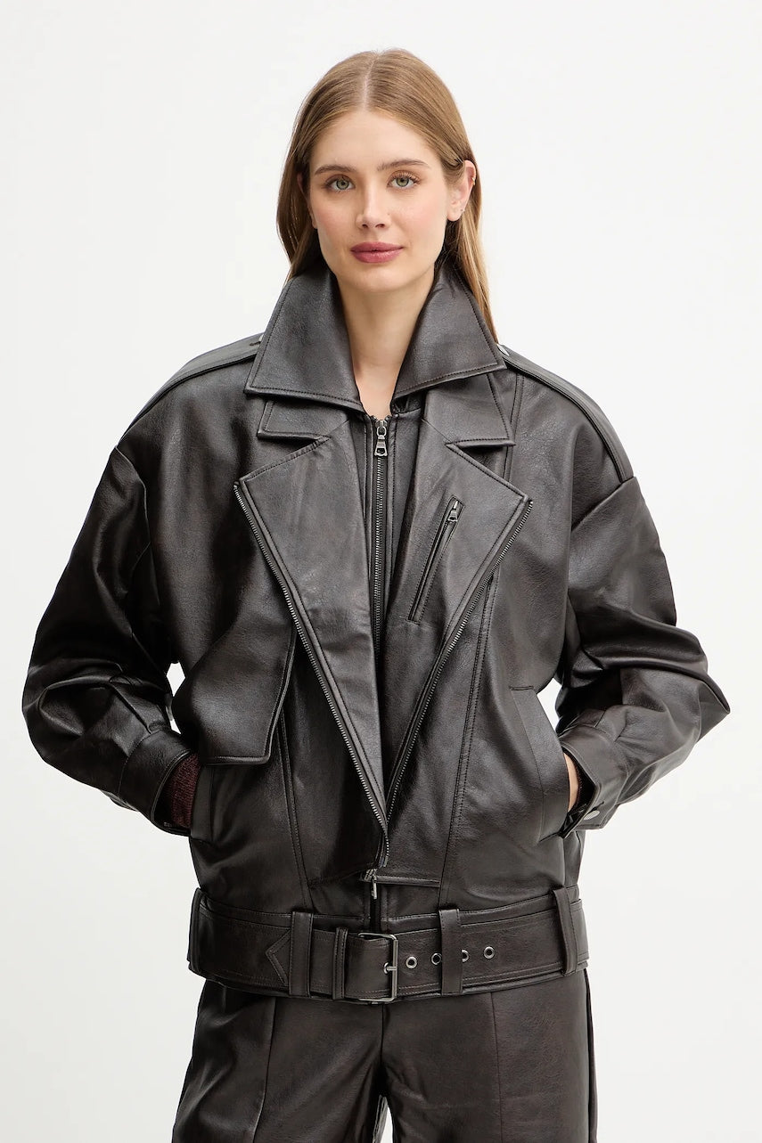 Biker jakna Bardot rjava barva, 59633JB3