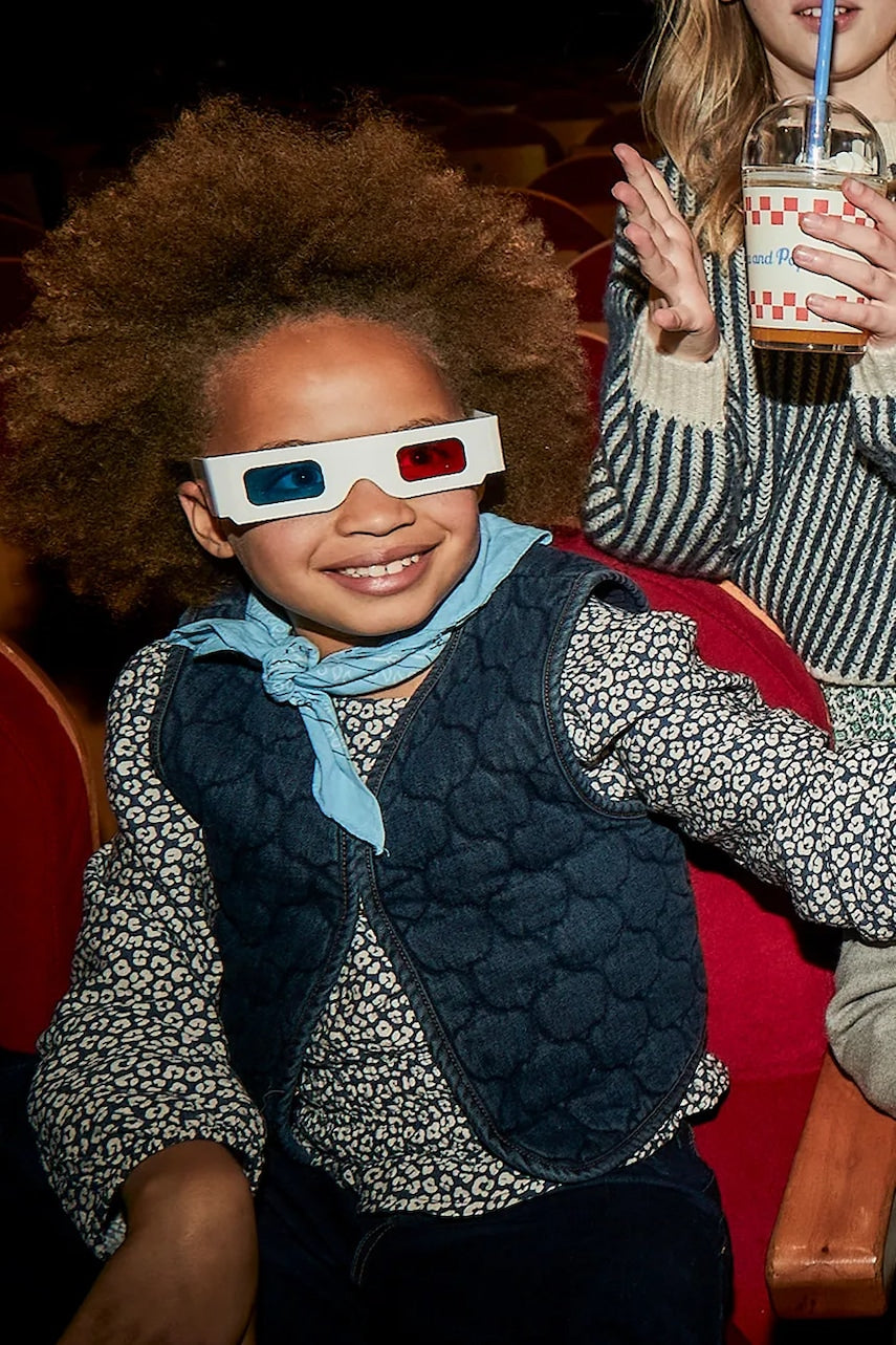 Otroški telovnik iz jeansa Mayoral mornarsko modra barva, 7319