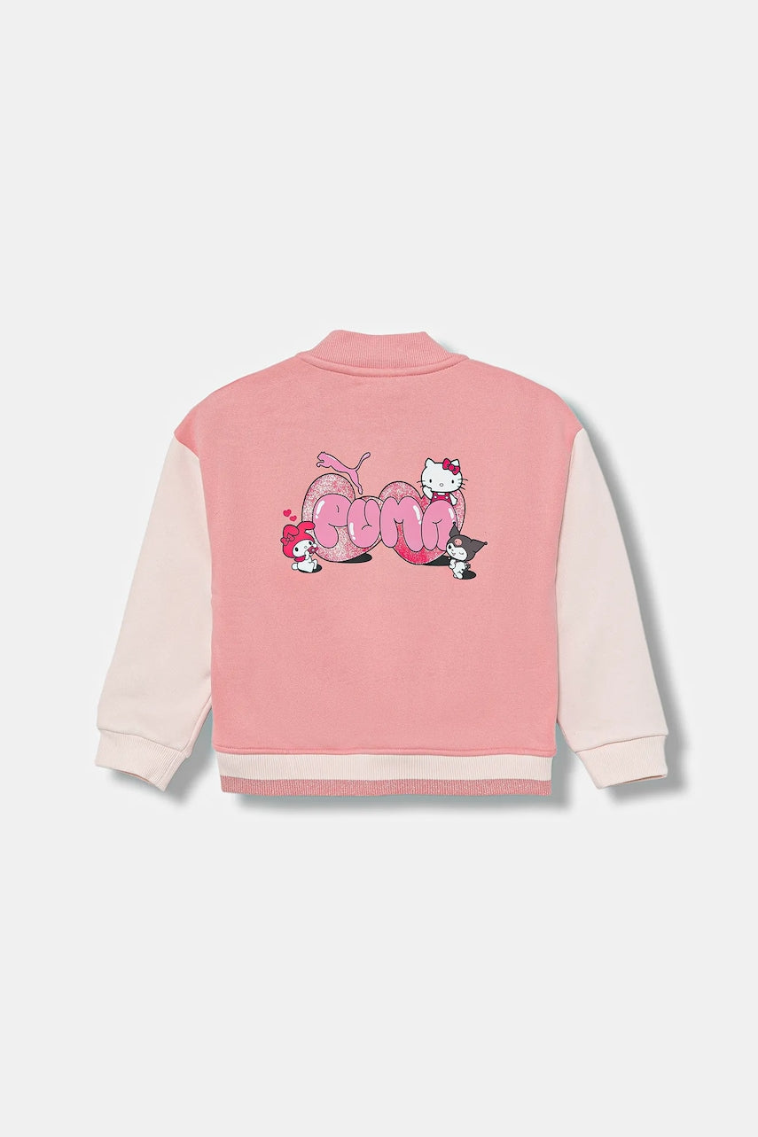 Otroški pulover Puma PUMA X HELLO KITTY & FRIENDS Bomber Jacket FL roza barva, 632394