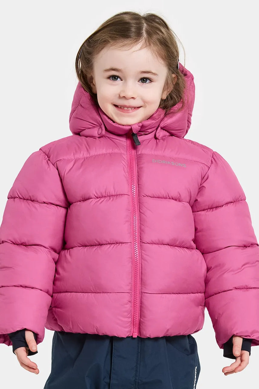 Otroška jakna Didriksons ROXEN KIDS JACKET roza barva, 505811