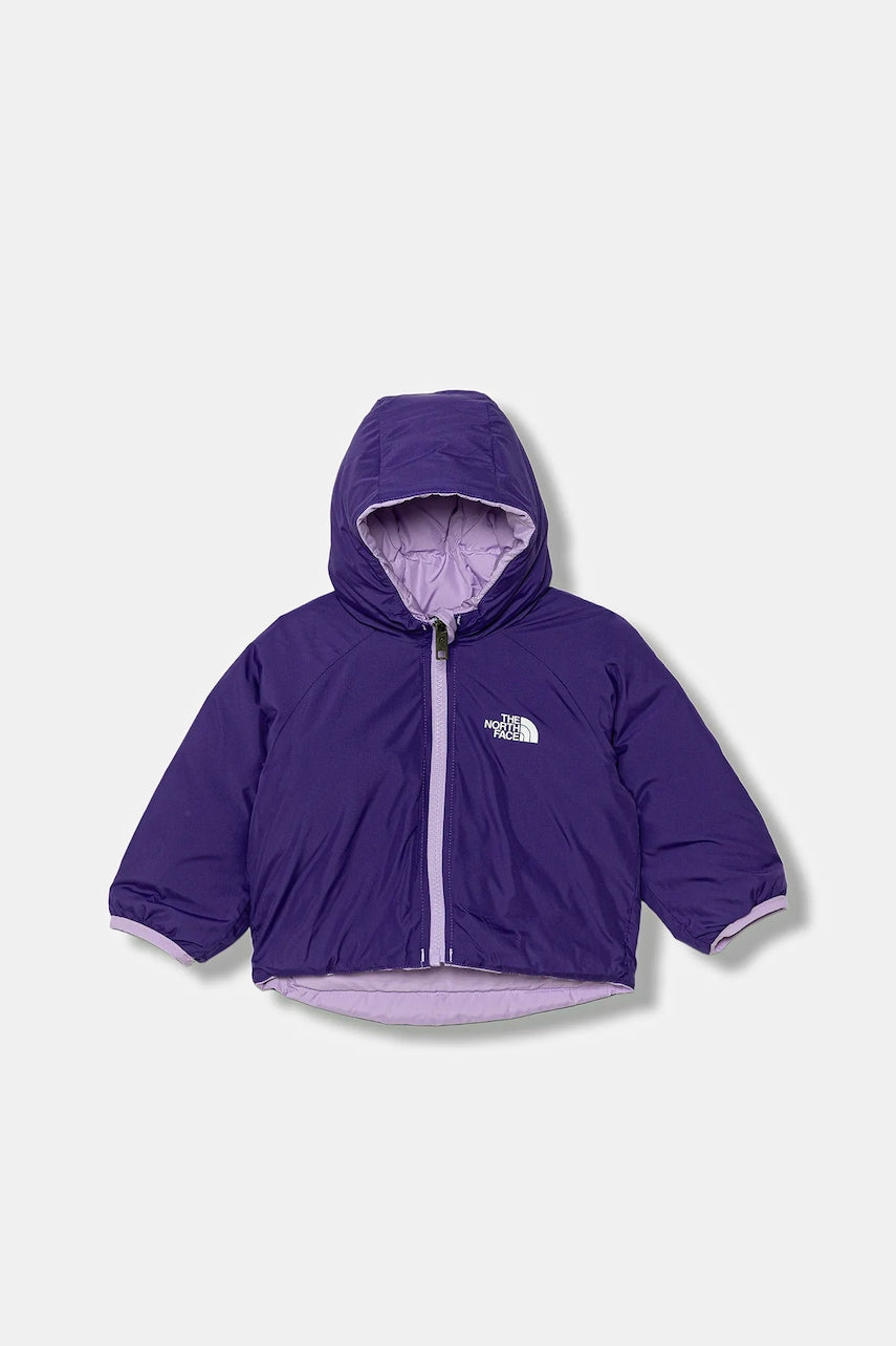 Obojestranska otroška jakna The North Face BABY REVERSIBLE PERRITO HOODED JACKET vijolična barva, NF0A88W3QZI1