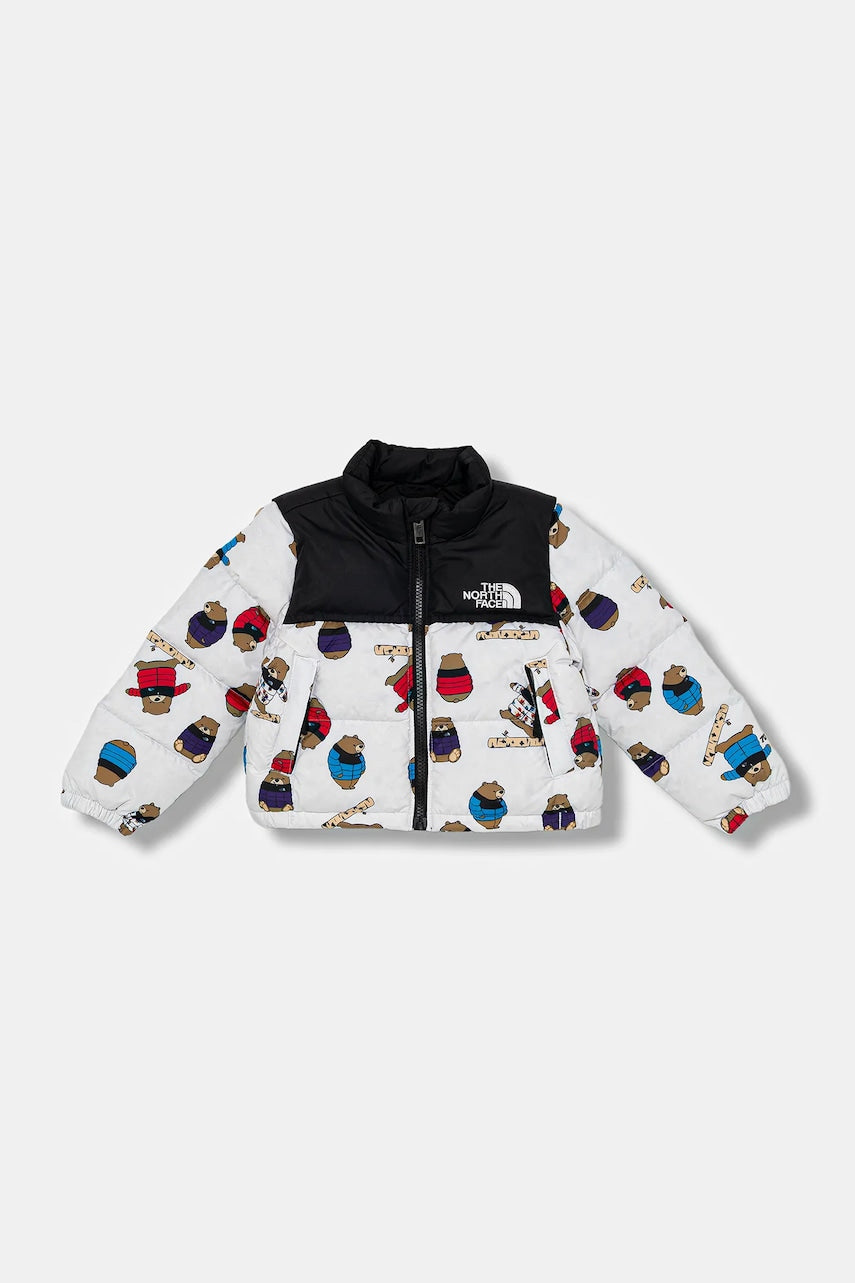 Dječja pernata jakna The North Face KID 1996 RETRO NUPTSE JACKET -PRINT boja: bijela, NF0A8E842LP1