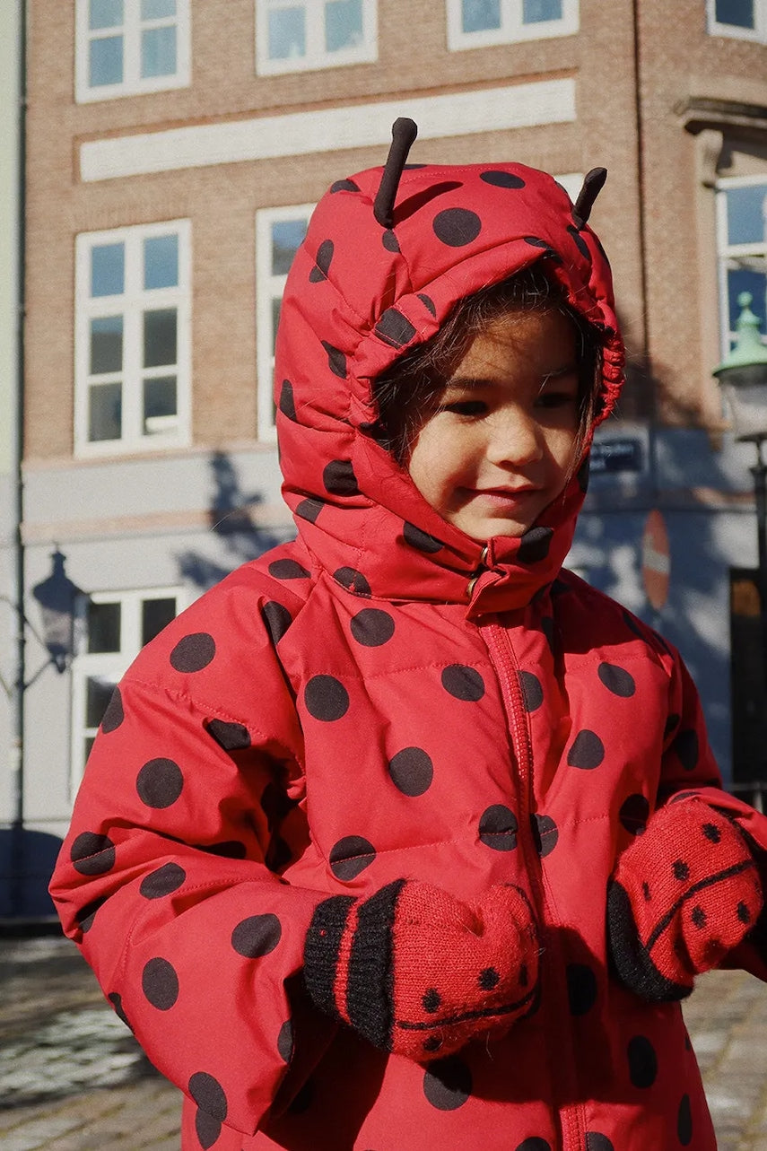 Dječja kišna jakna Konges Sløjd NUKA LADYBUG JACKET GRS boja: crvena, KS103524