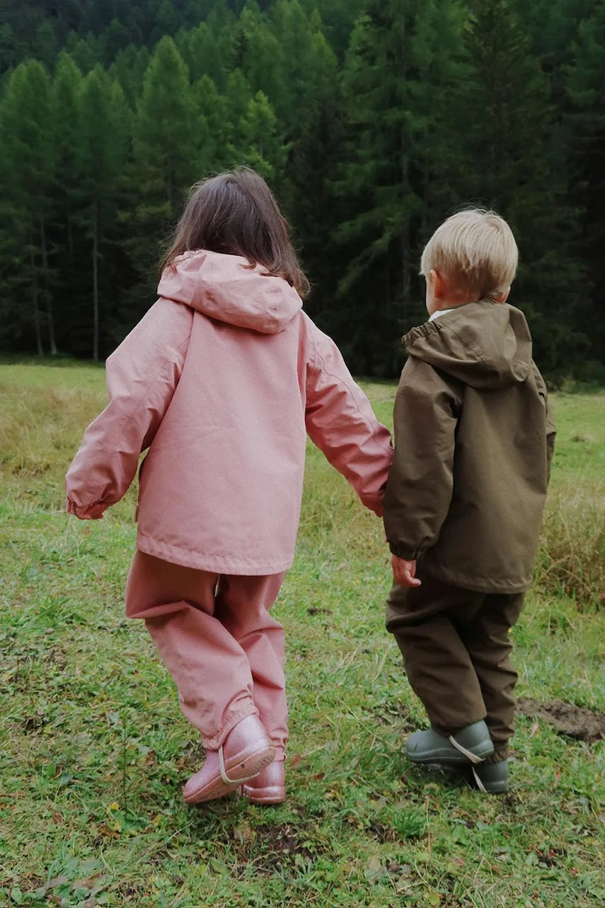 Dječja jakna Konges Sløjd AWARD SHELL JACKET FLEXI SIZE GRS boja: smeđa, KS103441