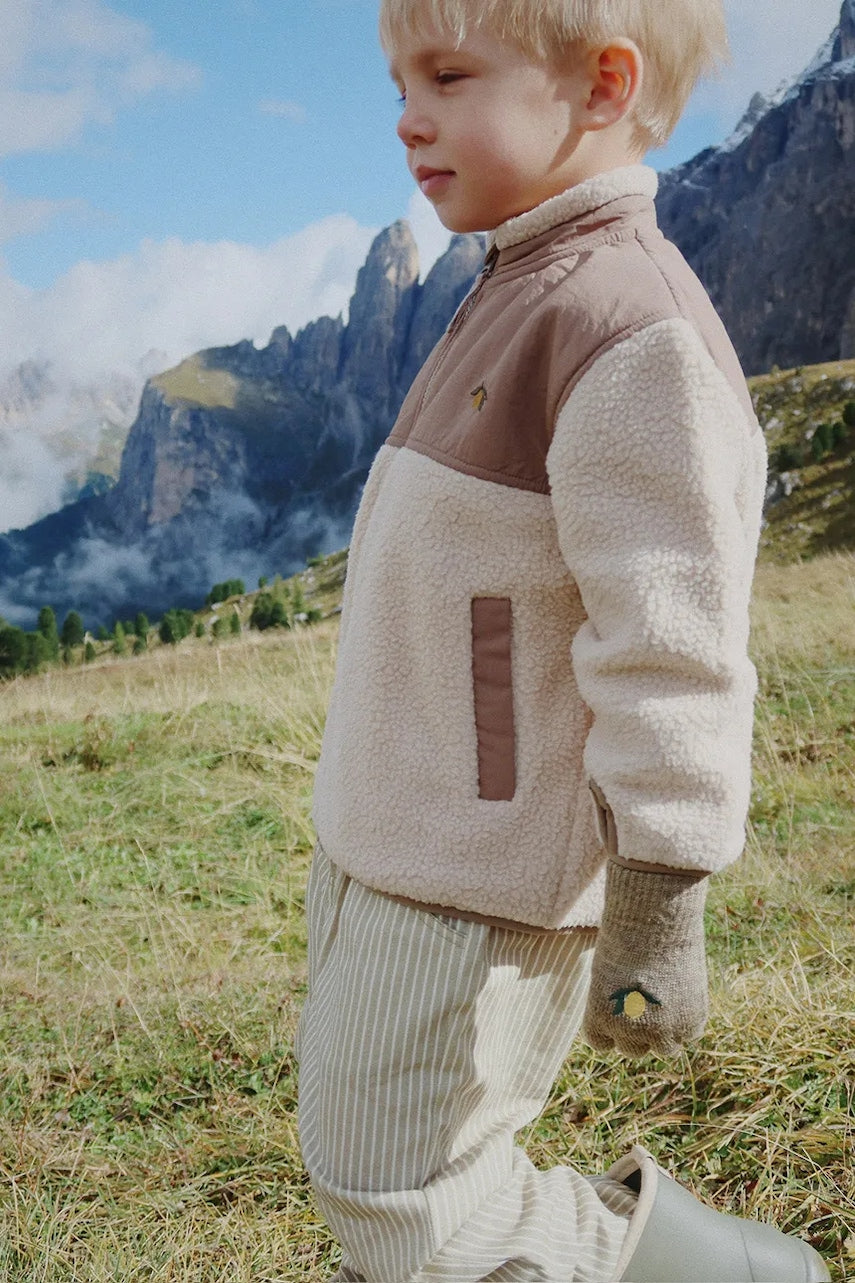 Dječja jakna Konges Sløjd FLYNN FLEECE JACKET GRS boja: bež, KS103464