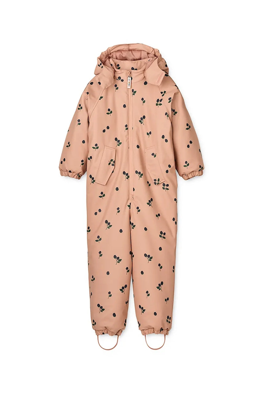 Otroški kombinezon Liewood Maddy PU Rainsuit oranžna barva, LW20049