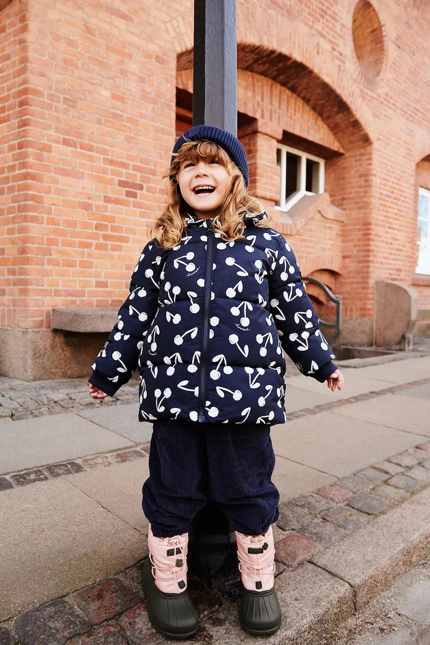 Otroška jakna Liewood Anemone Long Jacket mornarsko modra barva, LW20194