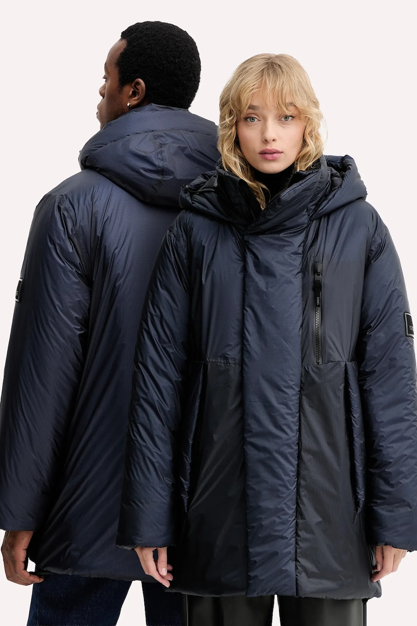Jakna Rains 17240 Torna Insulated Long Jacket boja: tamno plava, za zimu, 17240