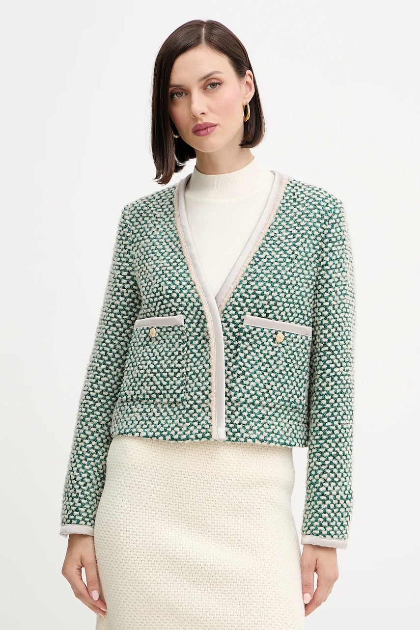 Jakna z volno Forte Forte zelena barva, 14003.my.jacket