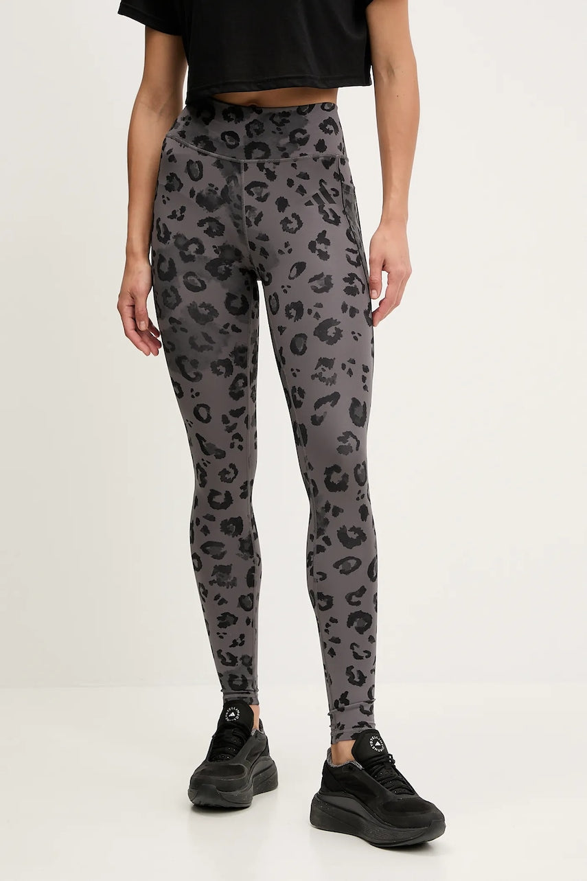 Termoaktivne pajkice adidas Performance Optime Essentials Full Length Leggings Print siva barva, JN2650