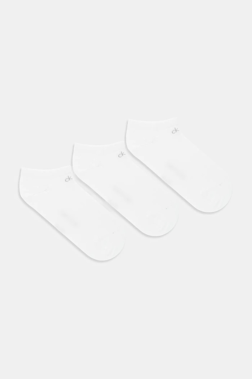 Stopalke Calvin Klein 3-pack bela barva, 701234369