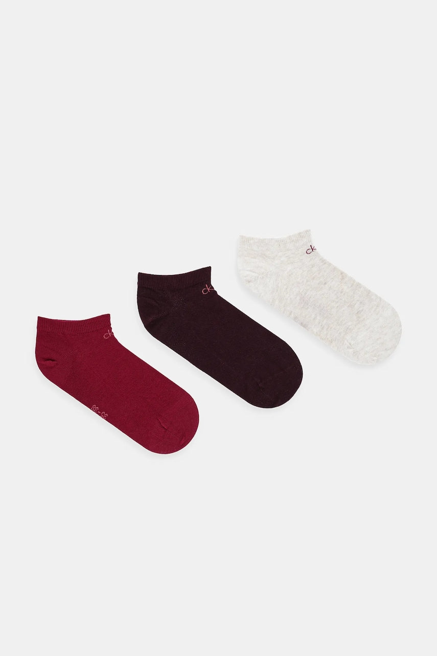 Stopalke Calvin Klein 3-pack bež barva, 701234369