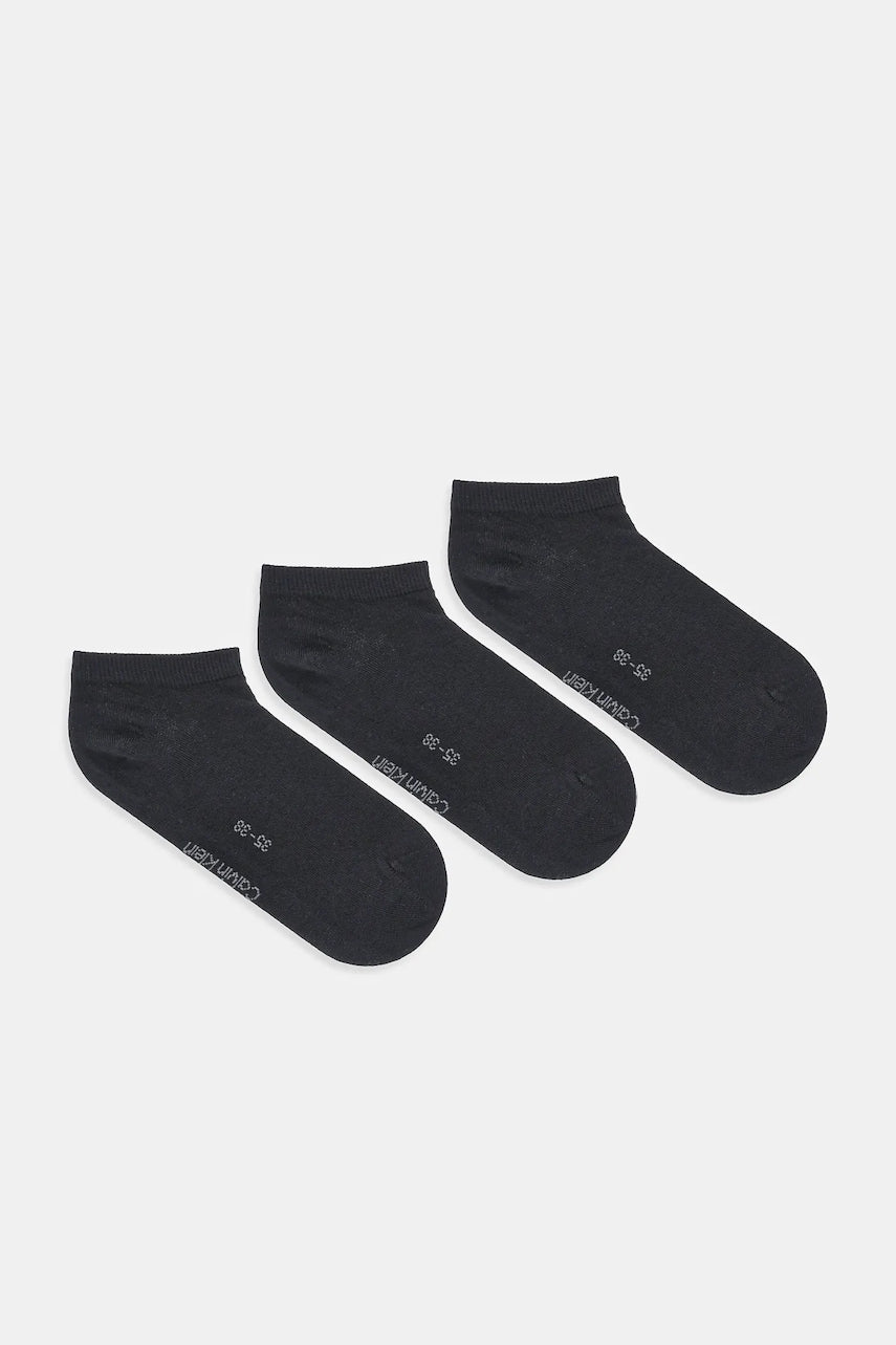 Stopalke Calvin Klein 3-pack črna barva, 701234369