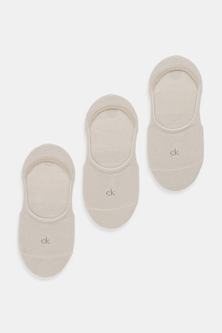 Stopalice Calvin Klein 3-pack boja: bež, 701234370