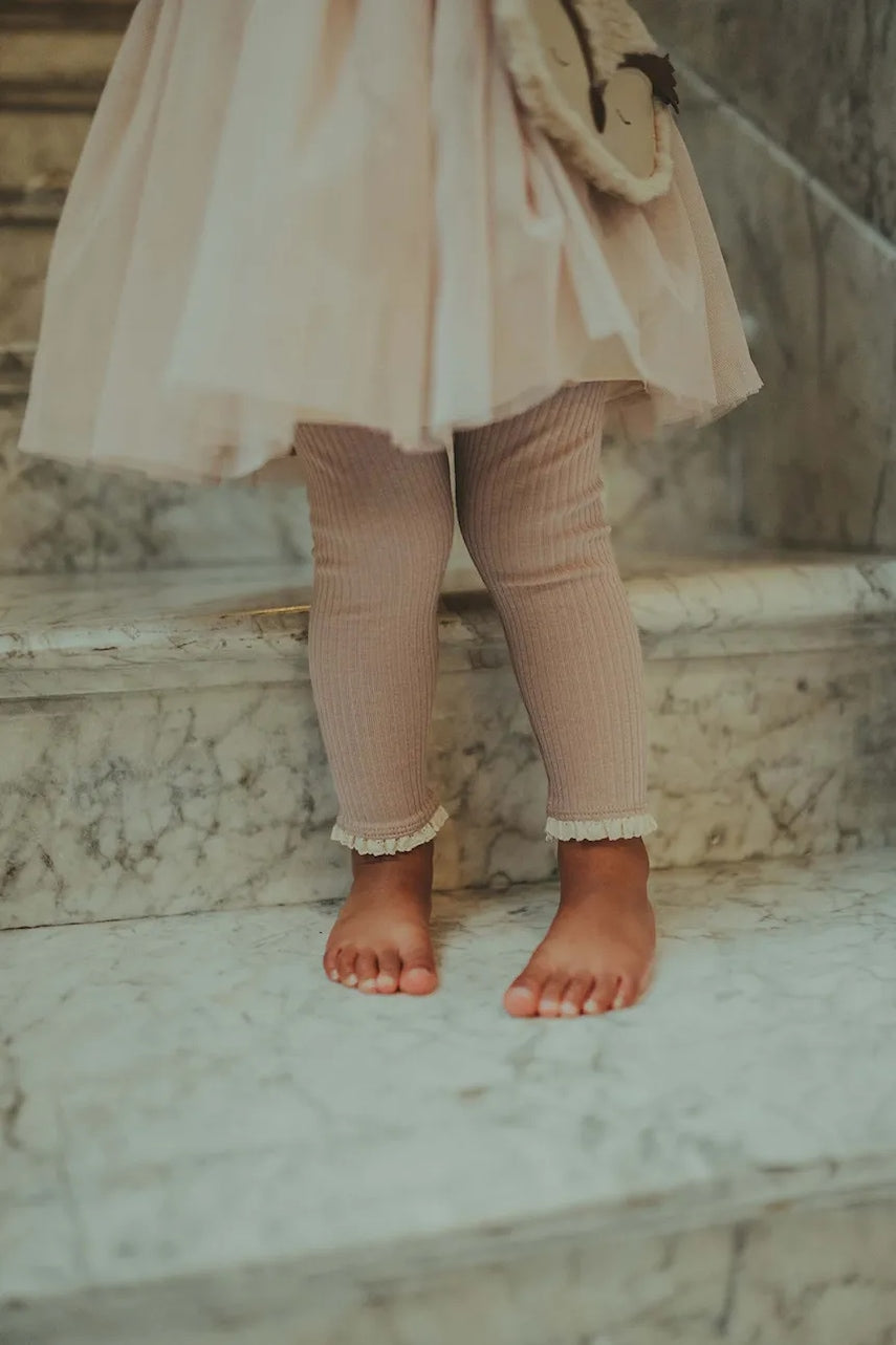 Dječje tajice s pamukom Donsje Affy Leggings boja: smeđa, bez uzorka, 4079300