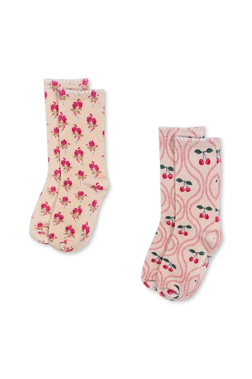 Dječje čarape Konges Sløjd 2 PACK PRINTED SOCKS 2-pack boja: ružičasta, KS103646