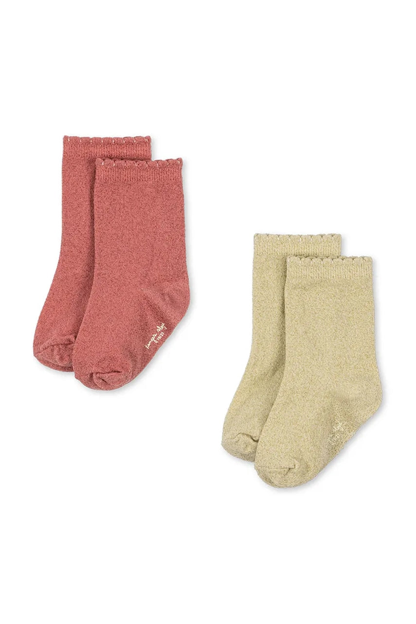 Otroške nogavice Konges Sløjd 2 PACK GLITTER NYLON SOCKS KS104178