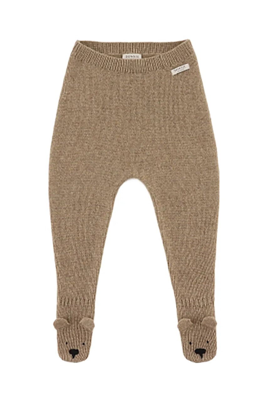 Vuneni kombinezon za bebe Donsje Matsie Merino Wool Leggings Bear boja: smeđa, bez uzorka, 3039101
